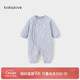 babylove嬰兒連體衣秋冬季寶寶夾棉保暖衣服哈衣爬爬服純色加厚棉襖棉服