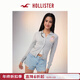 HOLLISTER25秋冬甜美費爾島外搭針織開(kāi)衫外套女裝350-5066 淺麻灰色 XS (160/80A)