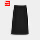 IEF/愛(ài)依服半身裙2025秋冬新款韓版成熟女人味修身顯瘦毛織長(cháng)包裙 黑 M