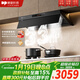 德普凱信（Depelec）C7PRO抽煙機33立方/min風(fēng)量1400Pa煙灶聯(lián)動(dòng)性能怪獸力大飛磚黑色CXW-268-C7PRO