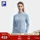 FILA 斐樂(lè )25冬季新款健身運動(dòng)半拉鏈瑜伽跑步內搭加絨保暖女子長(cháng)袖T恤 新時(shí)風(fēng)淺藍-BU XL 175/92A/XL