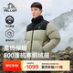 伯希和（Pelliot）戶(hù)外800蓬鵝絨羽絨服男女同款冬季保暖防風(fēng)登山外套124408254綠L