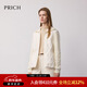 PRICH【90%鵝絨+綿羊毛】時(shí)尚針織拼接收腰羽絨服2025冬季新款女 39象牙白色 M 165