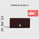 CHARLIE&KELLI CK品牌包包女款2026新款女士錢(qián)包簡(jiǎn)約卡包手拿包生日禮物女 棗紅色【京倉配送 禮袋包裝】