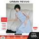 UR2025夏季新款女裝波嬉風(fēng)垂感長(cháng)款無(wú)袖連衣裙UWG750056 淺藍 (面料微透) S