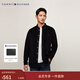 Tommy Hilfiger【燈芯絨】秋冬男裝商務(wù)休閑通勤純色修身長(cháng)袖襯衣襯衫外套 黑色BDS M