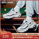 斯凱奇（Skechers）新年禮物黑白金熊貓鞋冬季情侶鞋復古老爹鞋休閑運動(dòng)鞋66666228