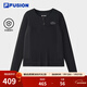 FILA FUSION斐樂(lè )潮牌官方正品女子長(cháng)袖上衣冬新款簡(jiǎn)約修身長(cháng)T 正黑色-BK M 165/84A/M