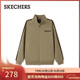 斯凱奇（Skechers）2025秋新款男士寬松立領(lǐng)繡花外套舒適休閑運動(dòng)上衣夾克L325M084