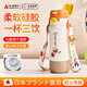 AILUKI日本兒童保溫杯食品級帶蓋吸管水壺男女孩小學(xué)生上學(xué)出游專(zhuān)用水杯 橙色貓頭鷹590ml+316L內膽+杯蓋