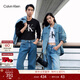 Calvin KleinJeans25秋季新款男女情侶中性休閑ck印花打底衫圓領(lǐng)長(cháng)袖T恤上衣