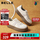 百麗板栗酥復古厚底增高德訓鞋女2025新款拼色休閑鞋JD002CM5 米白 36
