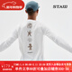 STAW2025新款自然之力跑者印花長(cháng)袖T恤男跑步運動(dòng)訓練馬拉松速干衣女T 白色 M
