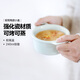 北鼎（Buydeem）陶瓷碗家用餐桌微波爐碗燕窩燉盅碗輕薄耐高溫帶蓋碗小碗強化瓷 雙耳陶瓷小盅-淺杉綠*1
