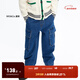 little MO&Co.童裝秋裝男童褲子女童純棉直筒牛仔褲長(cháng)褲工裝褲兒童 牛仔藍色 120 120/53