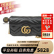 古馳（GUCCI）女包 Marmont馬蒙牛皮鏈條單肩包GG酷奇經(jīng)典斜挎包包女士 mini 黑色 16.5cm 酷奇女包 七夕情人節禮物