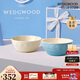 Wedgwood歡愉假日藍白15cm餐碗2個(gè)陶瓷米飯碗家用面碗高顏值湯碗餐具