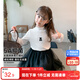 左西女童打底衫內搭秋冬裝2025新款女孩兒童保暖衣T恤上衣 白色 130