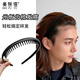 美膚語(yǔ)帶齒防滑洗臉發(fā)箍(齒梳款)黑磨砂束發(fā)卡頭箍碎發(fā)整理器男女MF8063