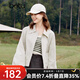 百圖betu女裝春季新款短外套工裝夾克寬松顯瘦抽繩外套2401T43 米白 M