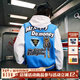 MEDMxEVA聯(lián)名機體款棒球服夾克男潮牌美式上衣休閑復古外套女春秋 藍色 XL