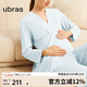ubras孕產(chǎn)婦家居服|孕婦睡衣套裝棉莫代爾孕期產(chǎn)后哺乳月子服 漣漪藍L