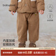 babylove寶寶加絨燈芯絨褲子冬季兒童保暖束腳褲加厚休閑褲子長(cháng)褲 椰糖棕 90