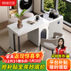 瑞欣居（ruixinju）巖板陽(yáng)臺茶桌伸縮小茶臺移動(dòng)現代簡(jiǎn)約多功能茶幾功夫泡茶桌椅組合 （1米-1.55米）升降伸縮茶桌中款