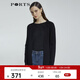 PORTS寶姿 商場(chǎng)同款新品女裝簡(jiǎn)約中長(cháng)款針織開(kāi)衫LL8K004KZE008 黑色 S /M