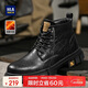 海瀾之家（HLA）馬丁靴男士戶(hù)外復古休閑秋冬工裝鞋子男HAAGZM4AB20408 黑色39