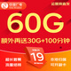 中國廣電流量卡電話(huà)卡手機卡純上網(wǎng)大流量卡5G全國通用不限速大王卡低月租廣電流量卡 本地卡19元60G全國通用首月免費超長(cháng)套餐