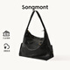 Songmont山下有松循跡旅行hobo包大容量斜挎電腦包【新年禮物】 旅行hobo超大號 煙墨黑 現貨