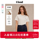 ELAND【臻棉T】衣戀T恤女甜美風(fēng)合體匹馬棉短袖上衣2025夏季新款 象牙白/白色(39)Ivory M /165