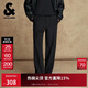 杰克·瓊斯（JACK&JONES） 男裝休閑褲時(shí)尚簡(jiǎn)約純色刺繡松緊腰寬松休閑闊腿長(cháng)褲225414005
