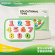 蒙氏早教玩具嬰兒手抓板數字配對板寶寶拼圖益智玩具1-3歲可啃咬
