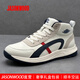 JASONWOOD高幫板鞋男2025新款秋季真皮運動(dòng)休閑鞋時(shí)尚潮鞋青年百搭德訓男鞋 白色 41