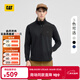 卡特（CAT）卡特25季新品男士拼接半開(kāi)襟拉鏈保暖長(cháng)袖T恤商場(chǎng)同款 黑色 XL