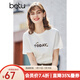 betu百圖女裝春裝新款寬松韓版卡通印花短袖T恤ins潮JD2102T08 白色 S