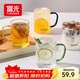 富光玻璃杯水杯子茶杯具涼水杯牛奶啤酒果汁杯子耐高溫馬克杯家居館
