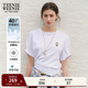 Teenie Weenie【涼感防曬】小熊女裝秋季白色基礎休閑短袖T恤上衣 白色 M (165)