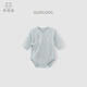乖奇熊新生兒純棉連體包屁衣夏季薄款嬰兒寶寶透氣三角哈衣和尚服爬爬服