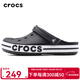 卡駱馳（CROCS）洞洞鞋檀健次同款貝雅卡駱班女鞋夏季新款拖鞋沙灘鞋涼鞋 205089-066/黑色/白色 42 -43(270mm)