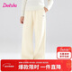 笛莎（DEESHA）女童加絨闊腿褲2025秋冬款保暖休閑褲童裝女寶寶寬松長(cháng)褲