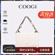 COOGI包包女款輕奢品牌女士單肩包女斜挎包女情人節生日禮物送女友老婆 米白