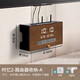 金畫(huà)板中古風(fēng)wifi路由器放置架帶電子時(shí)鐘遮擋箱機頂盒收納創(chuàng  )意光貓上墻 時(shí)憶2-A 【長(cháng)40寬12高20cm】（省空間+不擋信號）