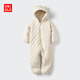 優(yōu)衣庫嬰幼兒寶寶PUFFTECH空氣棉服可機洗爬爬服長(cháng)袖連體衣478818 01 乳白色 80cm