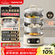 九陽(yáng)（Joyoung）電蒸鍋電煮鍋電火鍋304不銹鋼鍋全鋼0塑0涂層家用三層15.5L大容量可拆內膽上蒸下煮GZ561