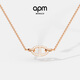 APM Monaco楊紫同款玫瑰金色鎖骨鏈高級時(shí)尚豬鼻子項鏈送女友毛衣鏈新年禮物