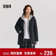 森馬（Semir）外套女中長(cháng)款西裝領(lǐng)通勤寬松2024冬含羊毛雙面呢夾克109724108021