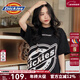 Dickies短袖 男女同款情侶款側身LOGO印花短袖 全棉t恤 黑色 （寬松版型） M